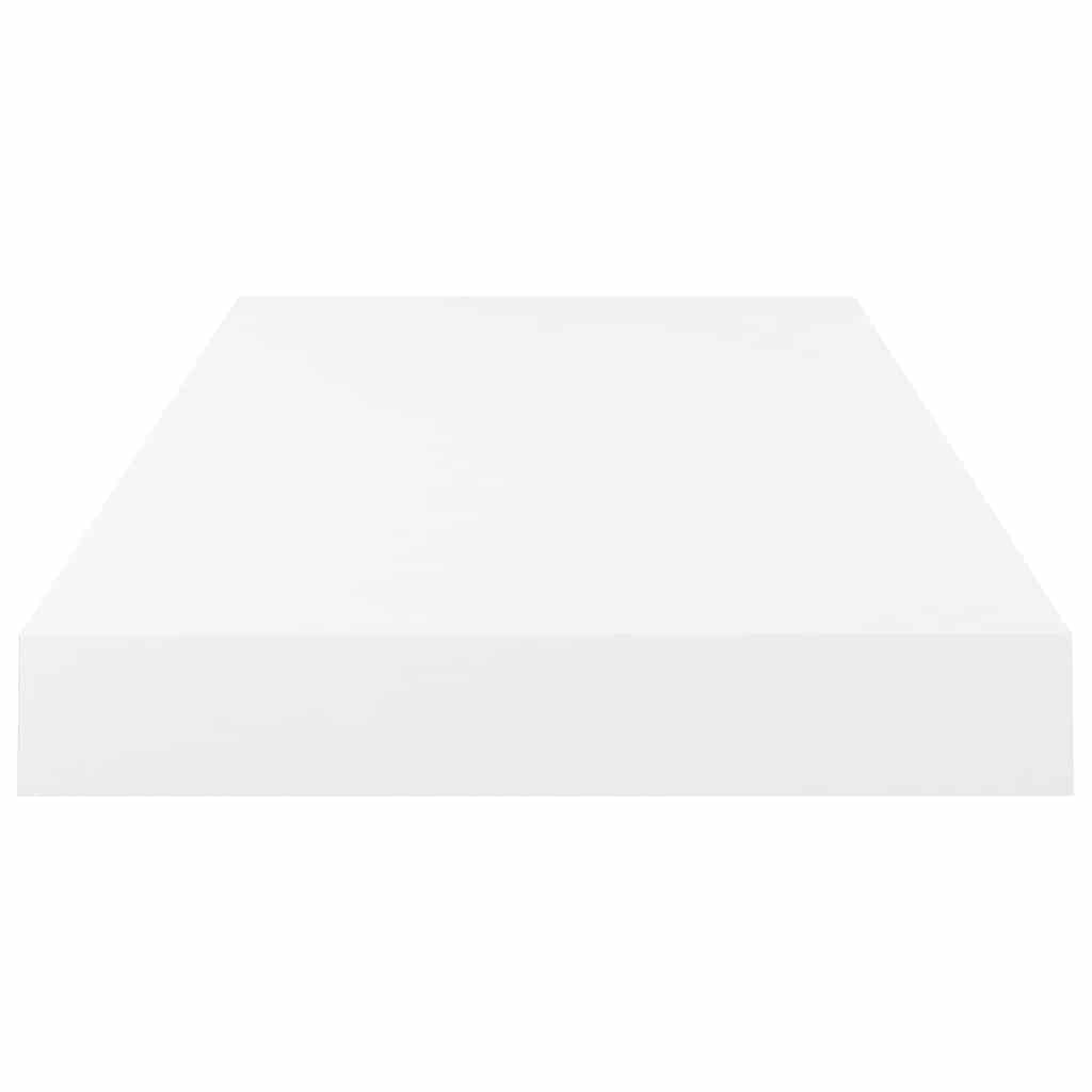 Plutajuća zidna polica visoki sjaj bijela 50 x 23 x 3,8 cm MDF