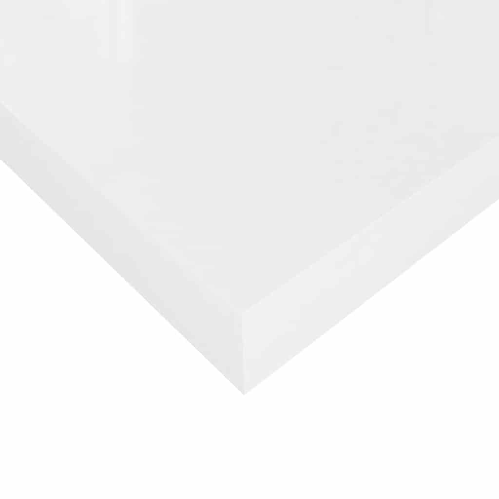 Plutajuća zidna polica visoki sjaj bijela 50 x 23 x 3,8 cm MDF