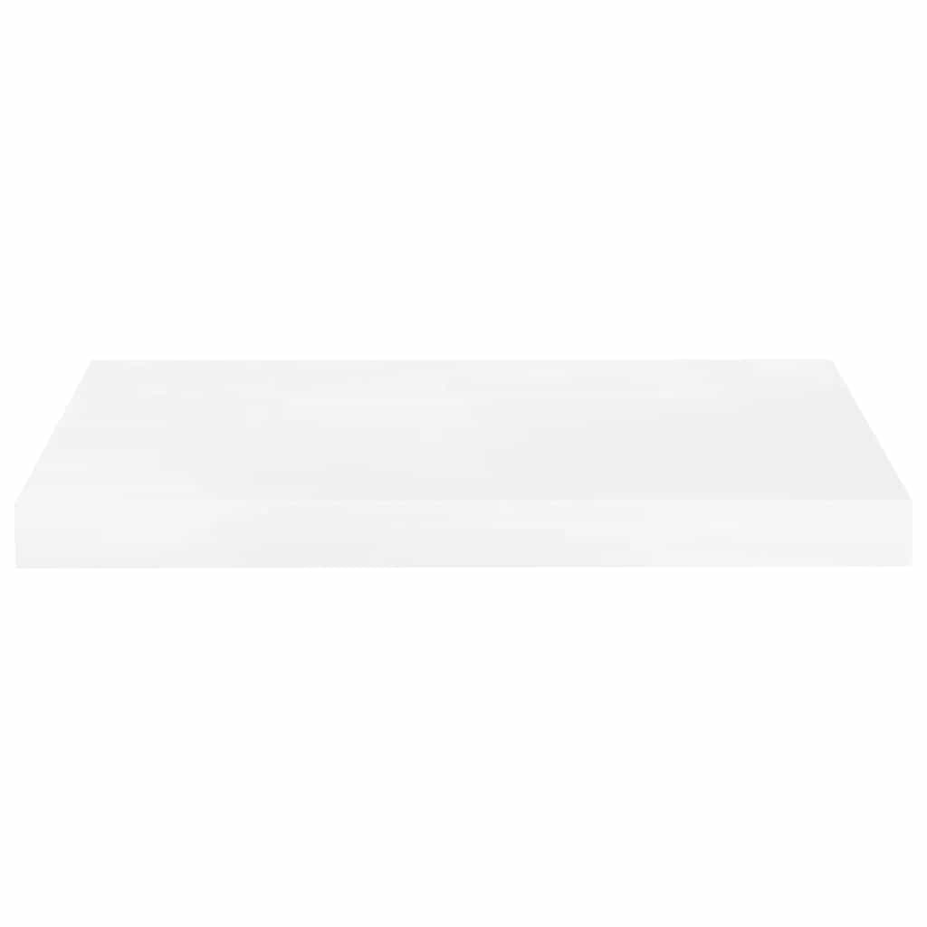 Plutajuće zidne police 4 kom sjajne bijele 50 x 23 x 3,8 cm MDF