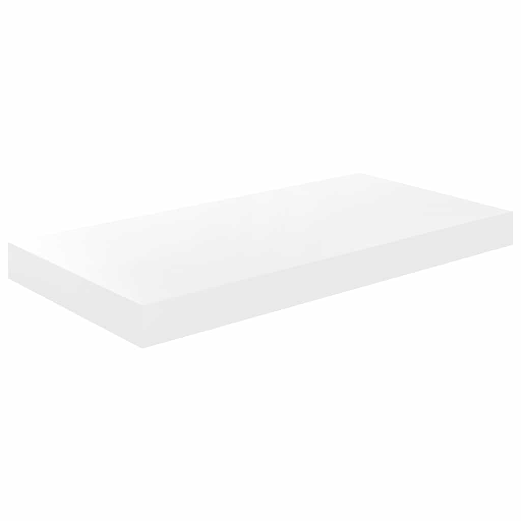 Plutajuće zidne police 4 kom sjajne bijele 50 x 23 x 3,8 cm MDF