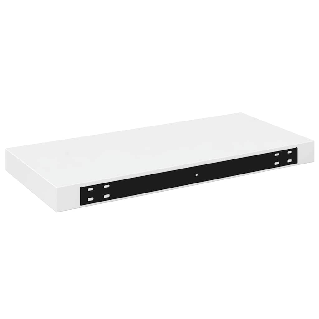 Plutajuće zidne police 4 kom sjajne bijele 50 x 23 x 3,8 cm MDF