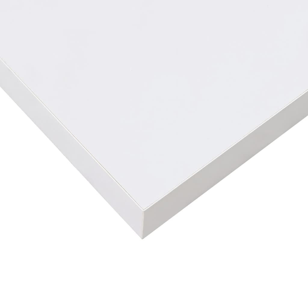 Plutajuće zidne police 2 kom sjajne bijele 60x23,5x3,8 cm MDF