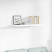Plutajuća zidna polica visoki sjaj bijela 90x23,5x3,8 cm MDF