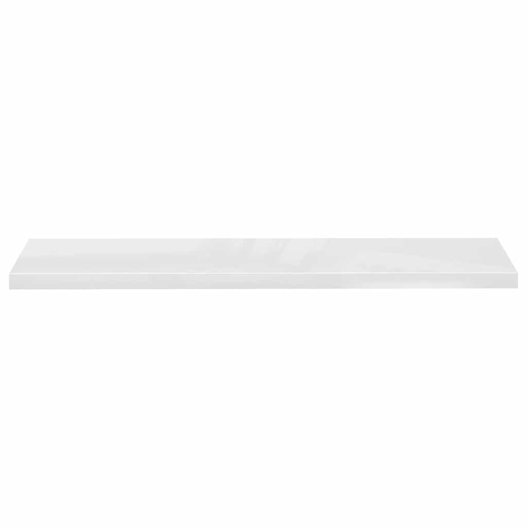 Plutajuća zidna polica visoki sjaj bijela 120x23,5x3,8 cm MDF