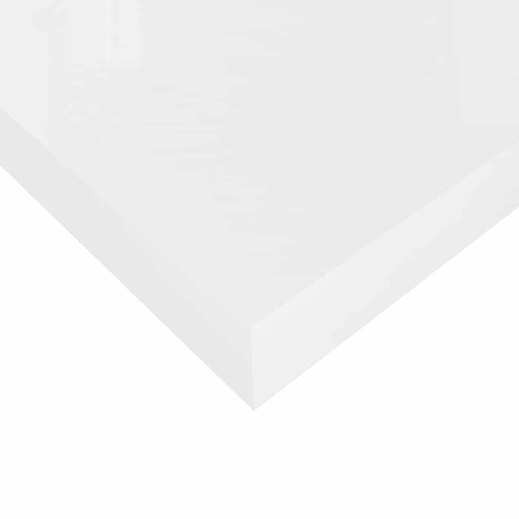 Plutajuće zidne police 2 kom sjajne bijele 120x23,5x3,8 cm MDF