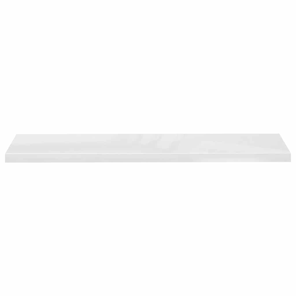 Plutajuće zidne police 2 kom sjajne bijele 120x23,5x3,8 cm MDF