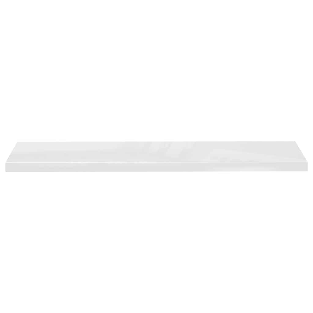 Plutajuće zidne police 4 kom sjajne bijele 120x23,5x3,8 cm MDF