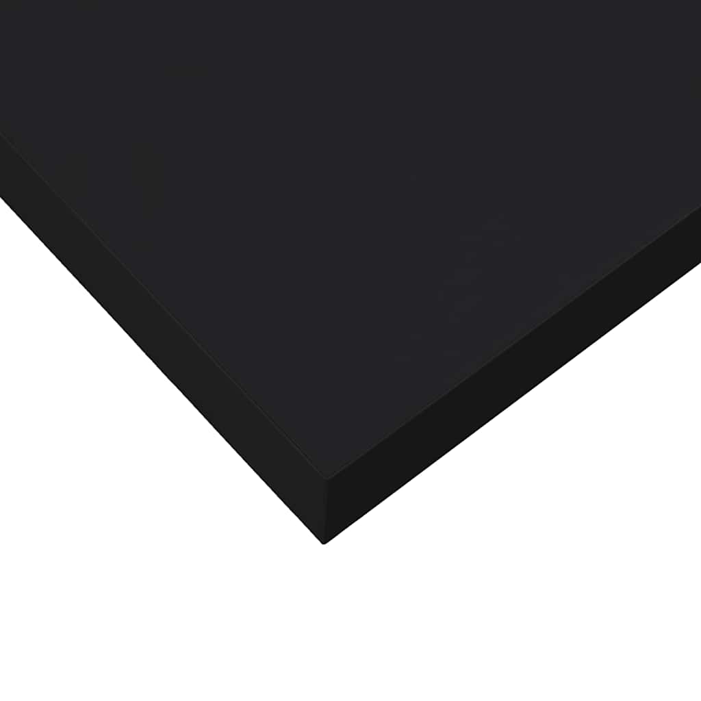 Plutajuće zidne police 2 kom sjajne crne 23 x 23,5 x 3,8 cm MDF