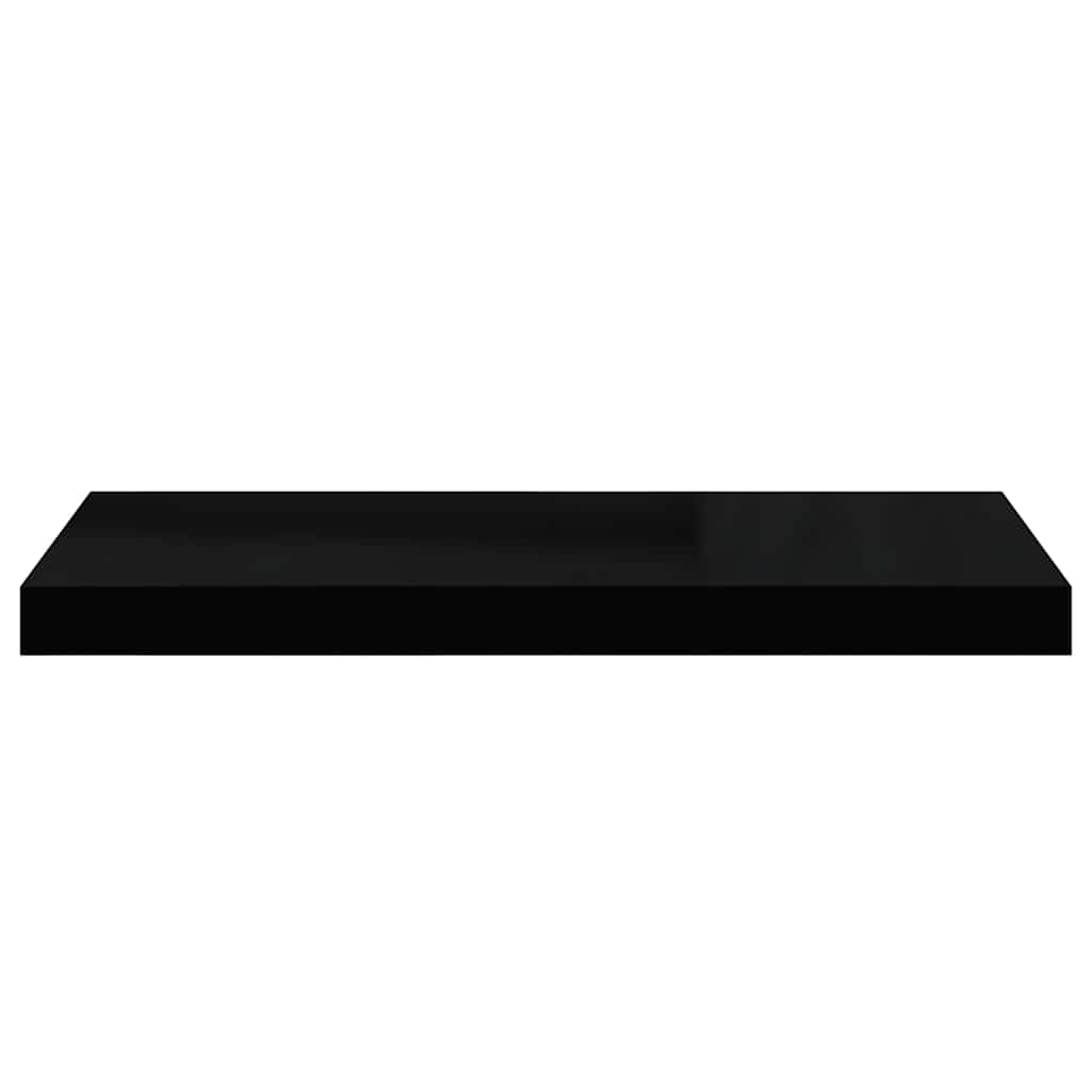 Plutajuće zidne police 4 kom sjajne crne 60 x 23,5 x 3,8 cm MDF