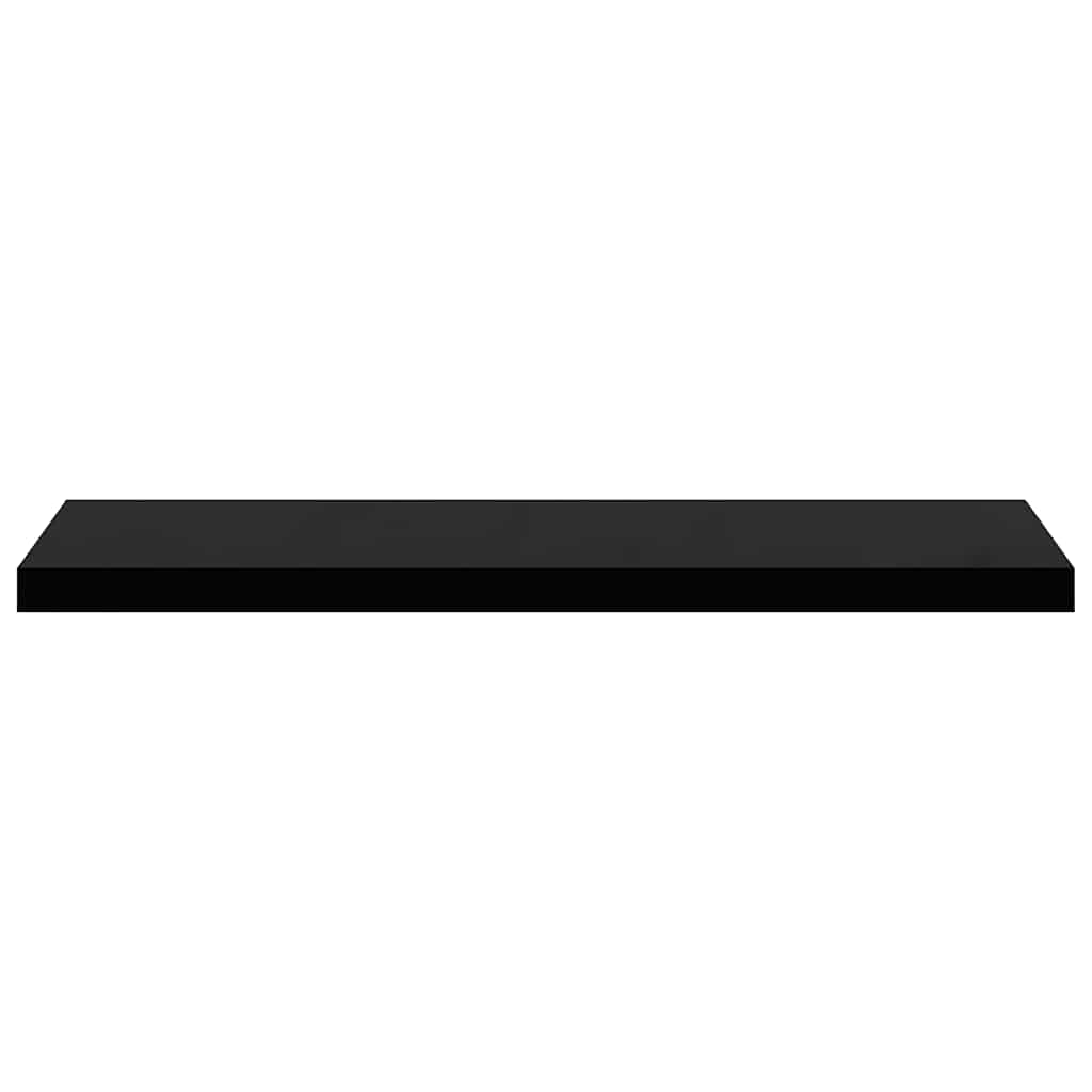 Plutajuće zidne police 2 kom sjajne crne 90 x 23,5 x 3,8 cm MDF