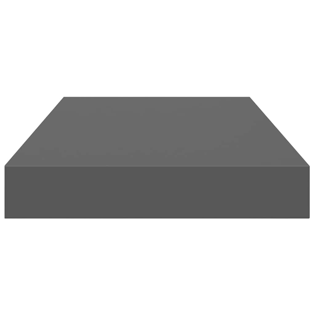 Plutajuće zidne police 4 kom sjajne sive 40 x 23 x 3,8 cm MDF