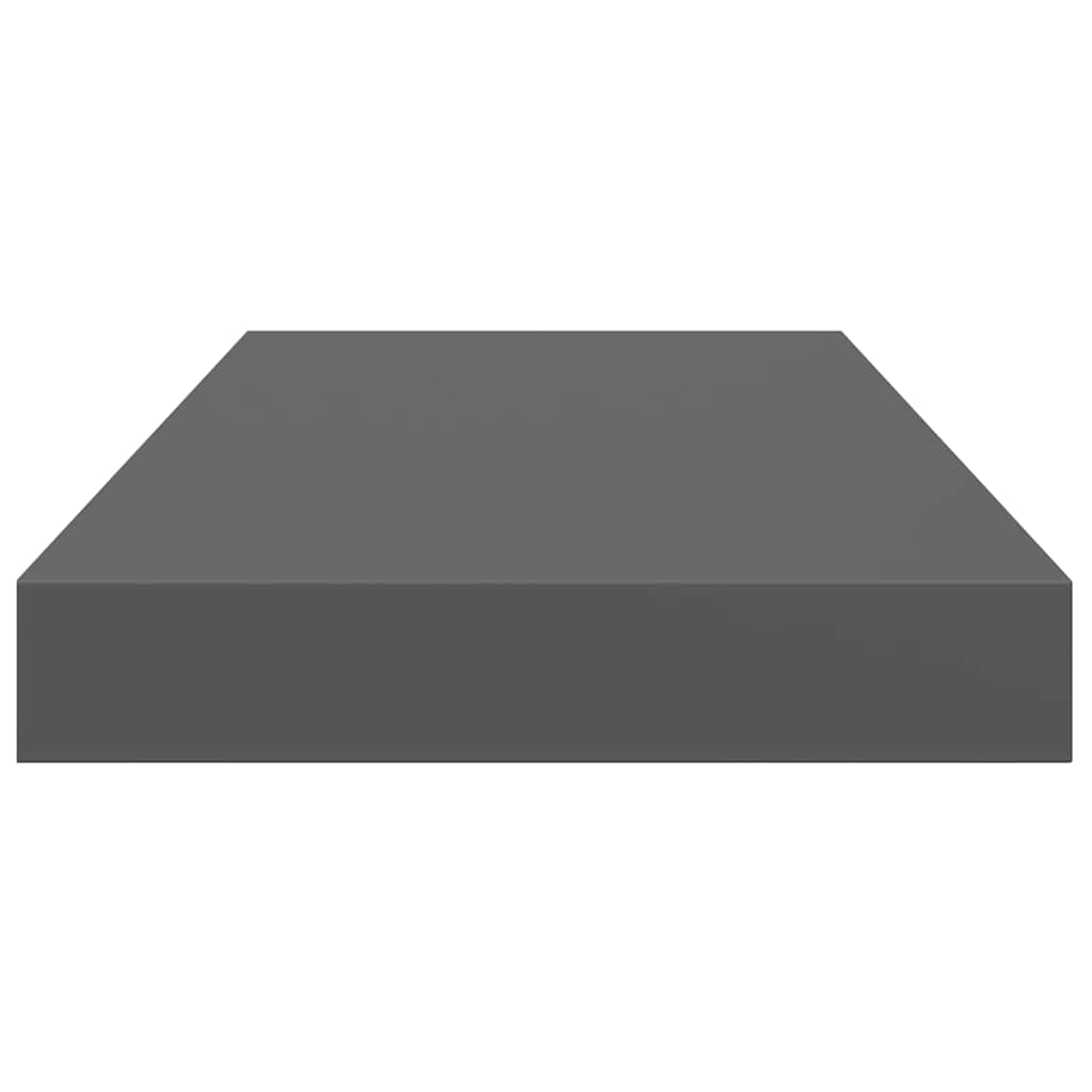 Plutajuće zidne police 4 kom sjajne sive 50 x 23 x 3,8 cm MDF