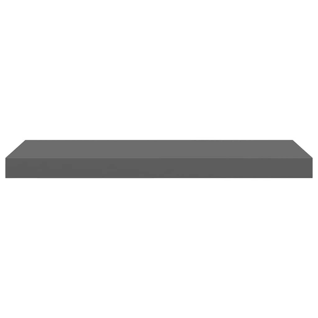 Plutajuća zidna polica visoki sjaj siva 60 x 23,5 x 3,8 cm MDF
