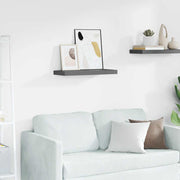 Plutajuća zidna polica visoki sjaj siva 60 x 23,5 x 3,8 cm MDF