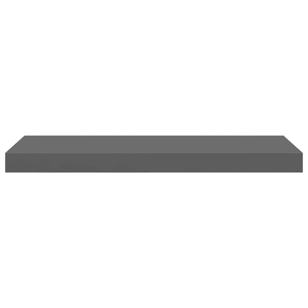 Plutajuće zidne police 2 kom sjajne sive 60 x 23,5 x 3,8 cm MDF