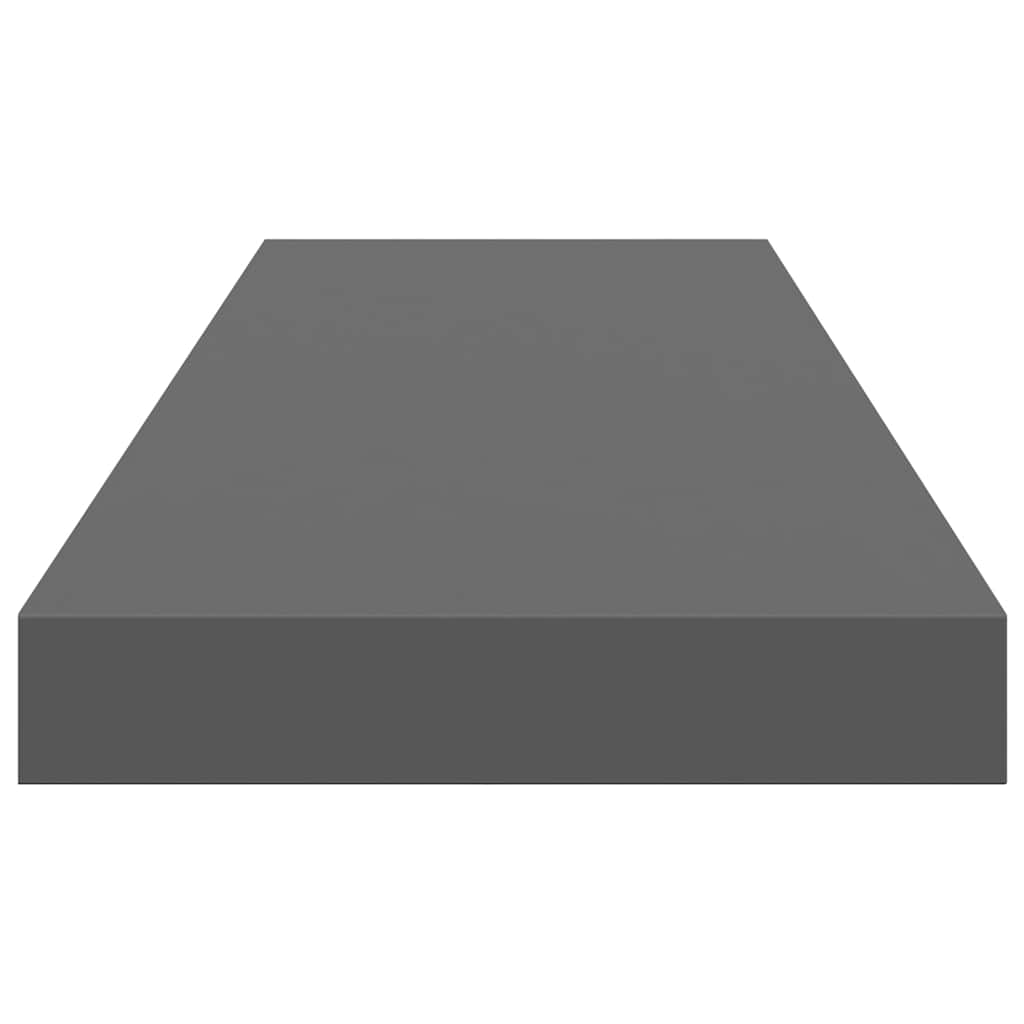 Plutajuće zidne police 2 kom sjajne sive 80 x 23,5 x 3,8 cm MDF