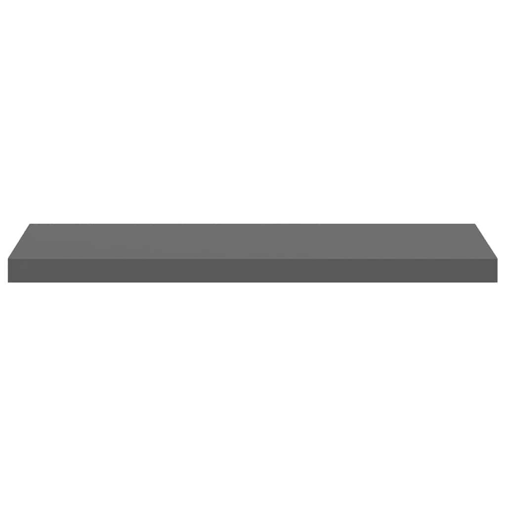 Plutajuće zidne police 4 kom sjajne sive 80 x 23,5 x 3,8 cm MDF