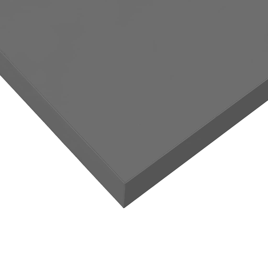 Plutajuće zidne police 4 kom sjajne sive 120x23,5x3,8 cm MDF