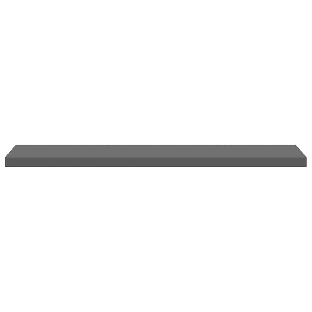 Plutajuće zidne police 4 kom sjajne sive 120x23,5x3,8 cm MDF