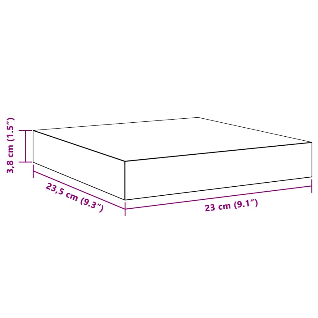 Plutajuća zidna polica bijela 23 x 23,5 x 3,8 cm MDF