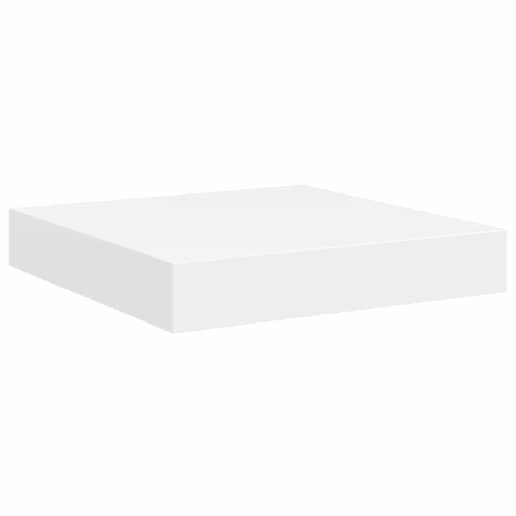Plutajuće zidne police 2 kom bijele 23 x 23,5 x 3,8 cm MDF