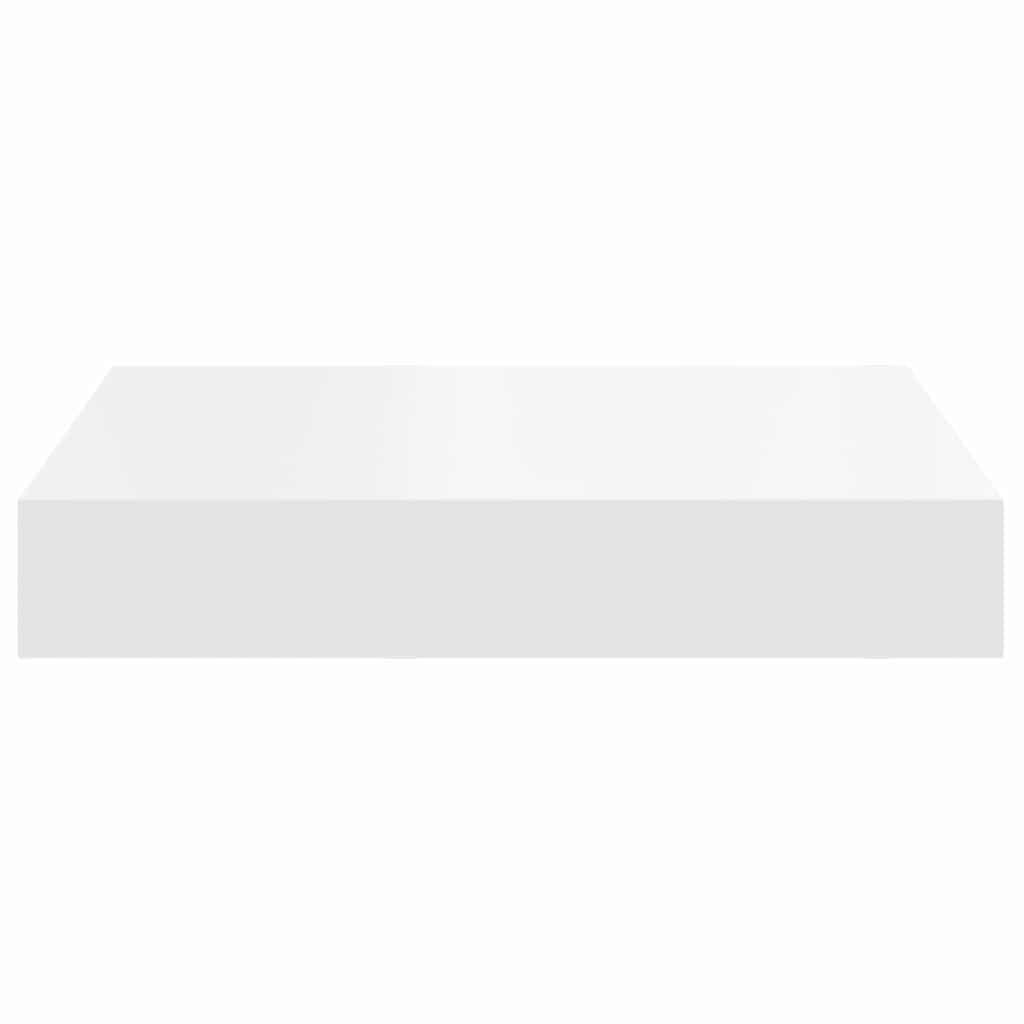 Plutajuće zidne police 2 kom bijele 23 x 23,5 x 3,8 cm MDF