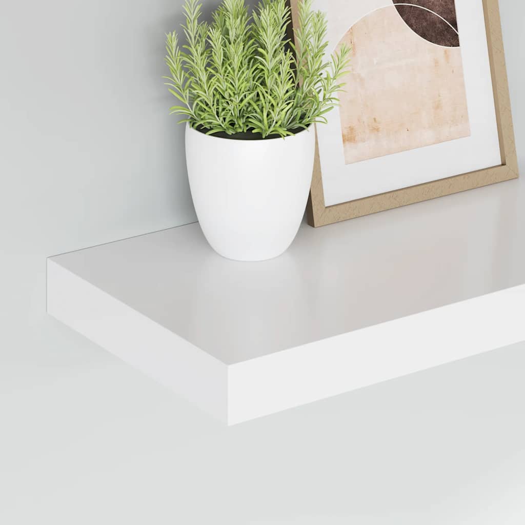 Plutajuće zidne police 4 kom bijele 40 x 23 x 3,8 cm MDF