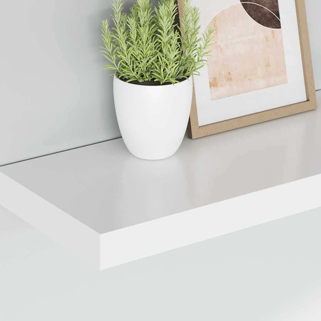 Plutajuće zidne police 2 kom bijele 50 x 23 x 3,8 cm MDF