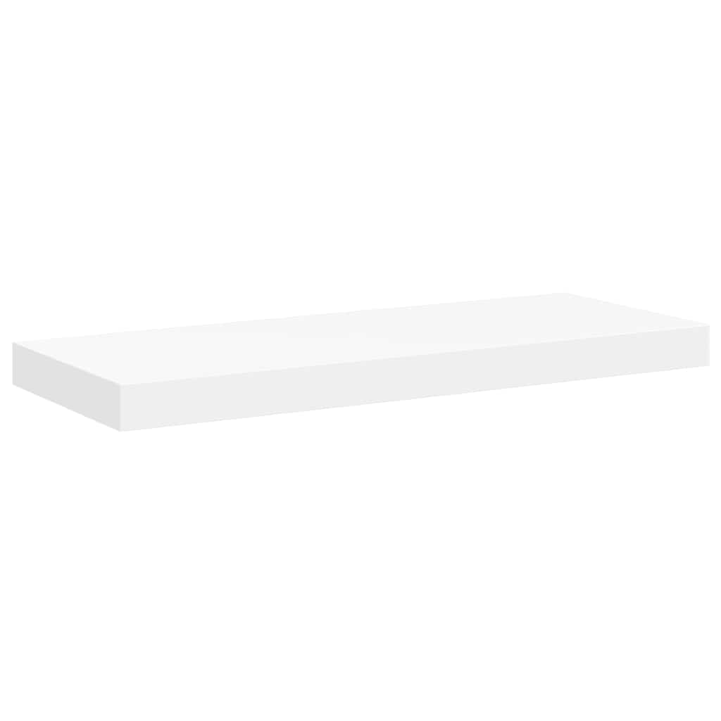 Plutajuće zidne police 2 kom bijele 60 x 23,5 x 3,8 cm MDF