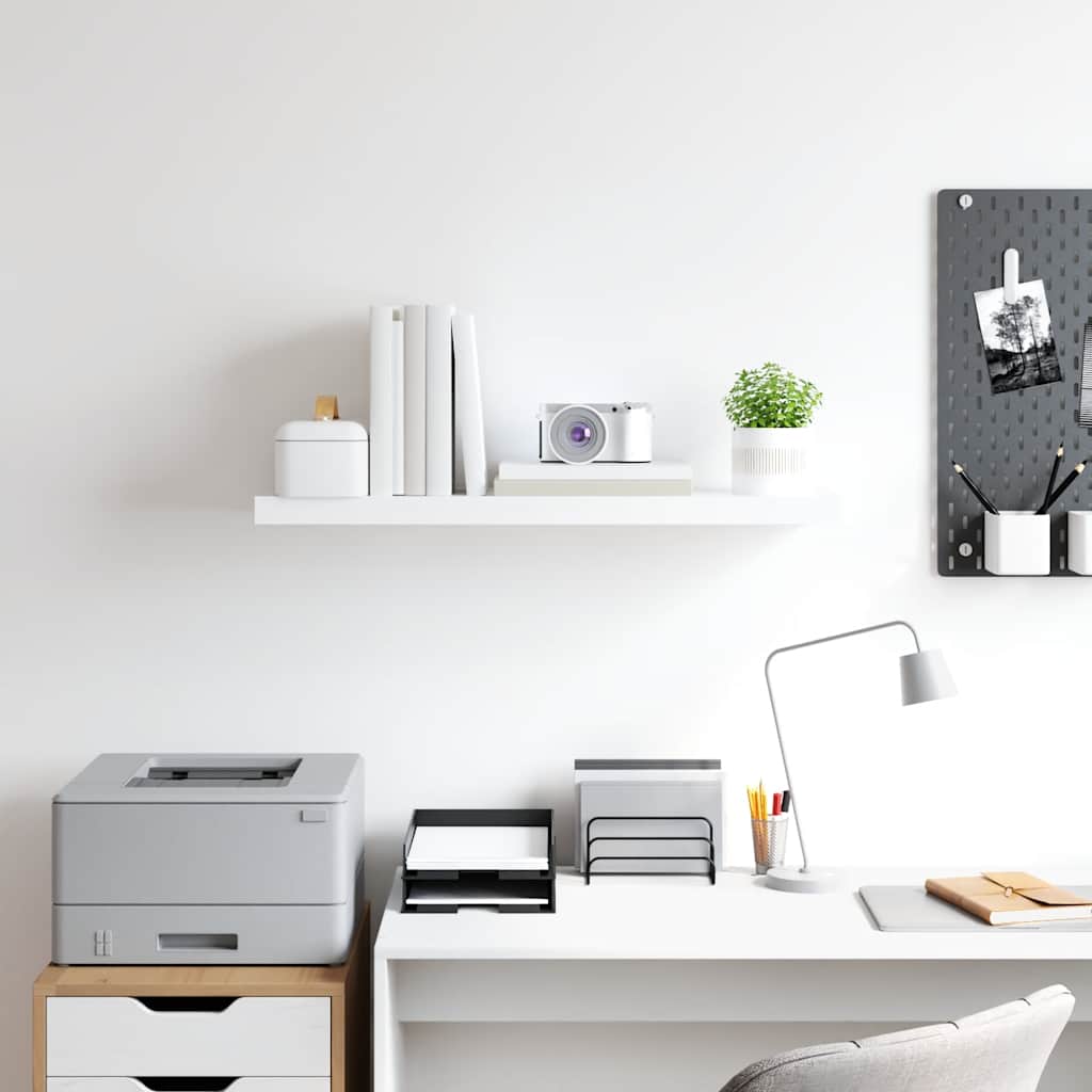 Plutajuća zidna polica bijela 80 x 23,5 x 3,8 cm MDF