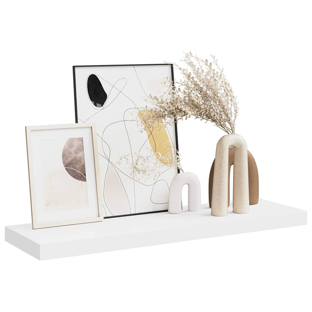 Plutajuća zidna polica bijela 80 x 23,5 x 3,8 cm MDF