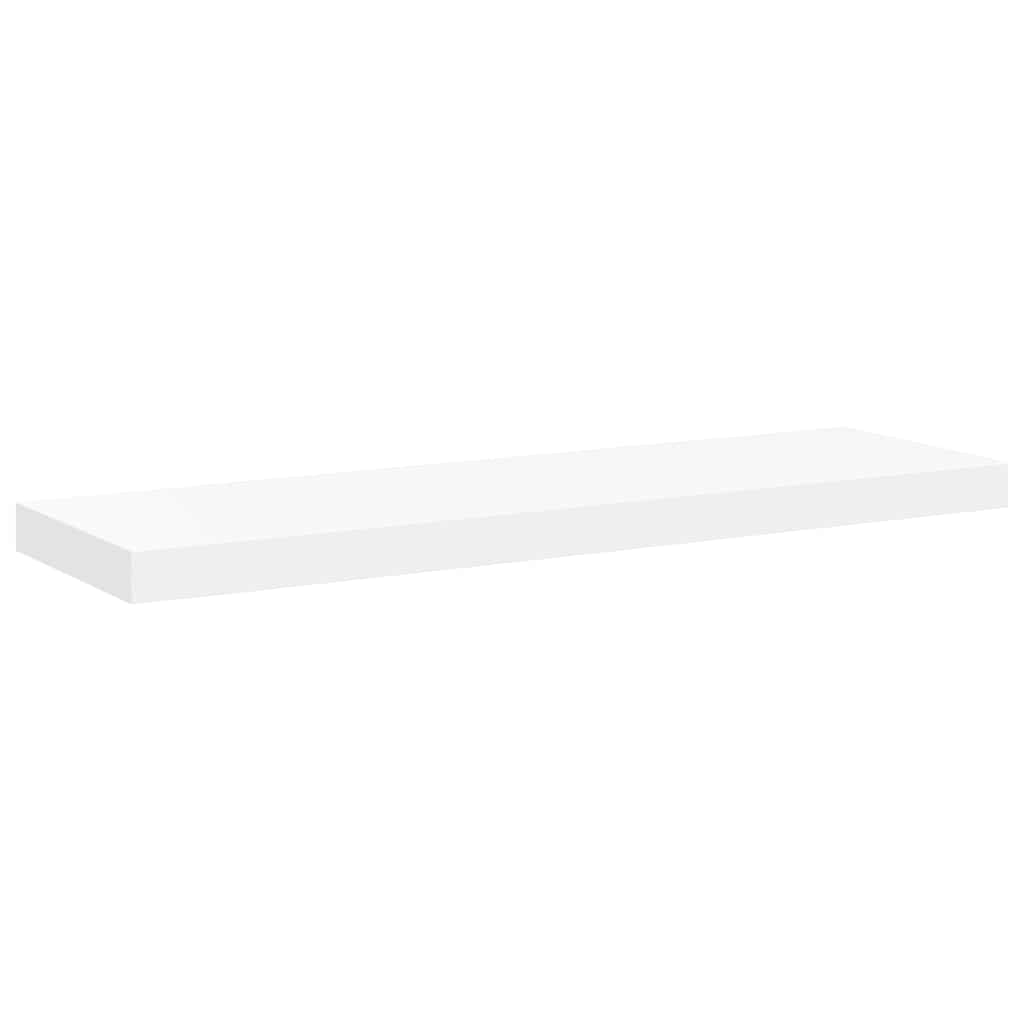Plutajuće zidne police 2 kom bijele 80 x 23,5 x 3,8 cm MDF