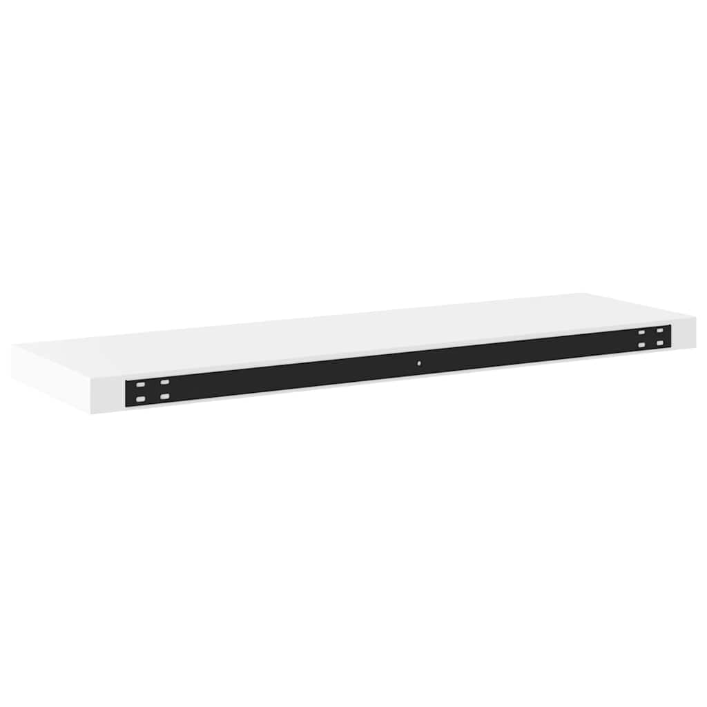 Plutajuće zidne police 2 kom bijele 80 x 23,5 x 3,8 cm MDF