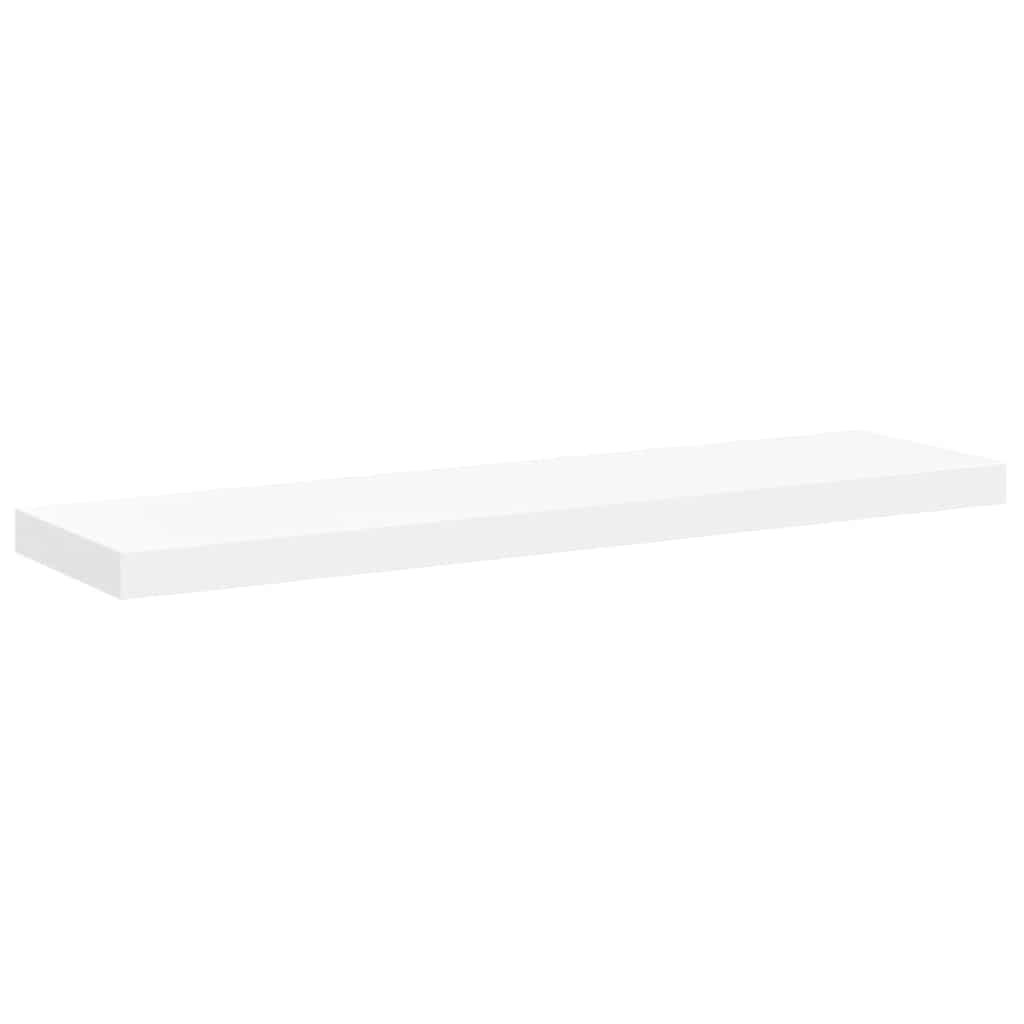 Plutajuće zidne police 2 kom bijele 90 x 23,5 x 3,8 cm MDF