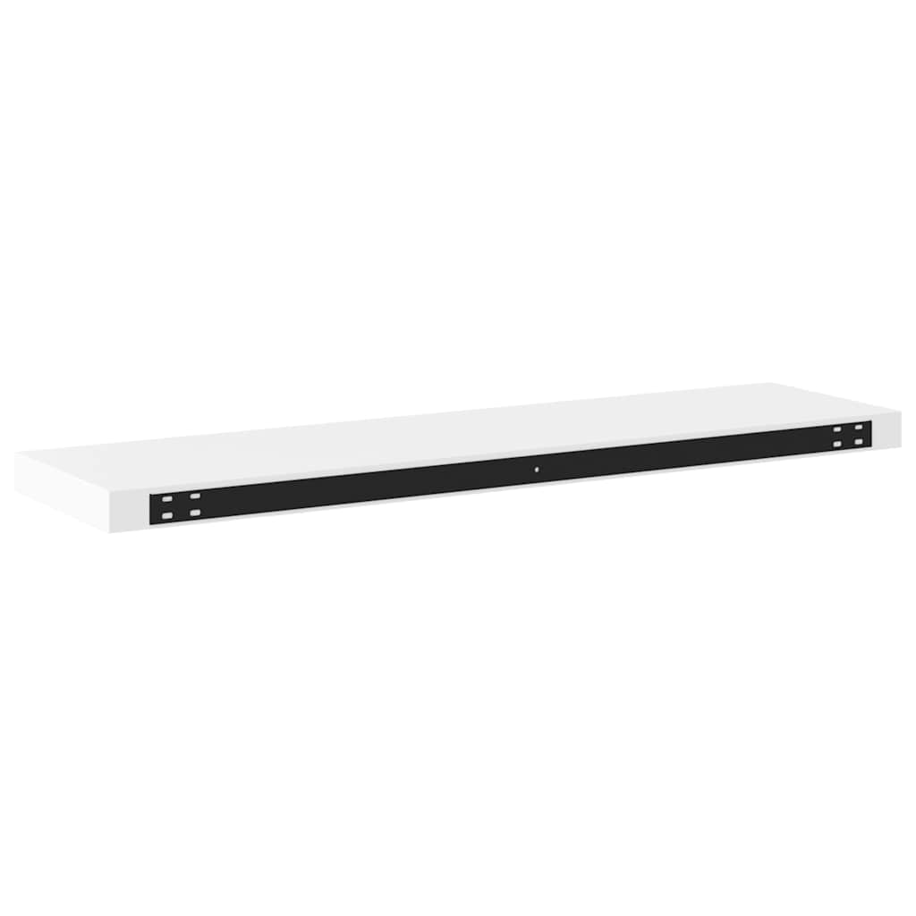 Plutajuće zidne police 2 kom bijele 90 x 23,5 x 3,8 cm MDF