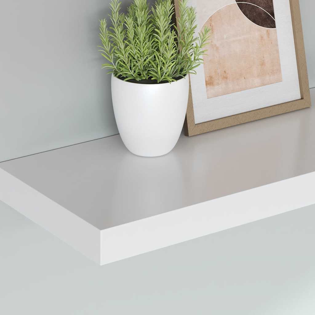 Plutajuće zidne police 4 kom bijele 120 x 23,5 x 3,8 cm MDF