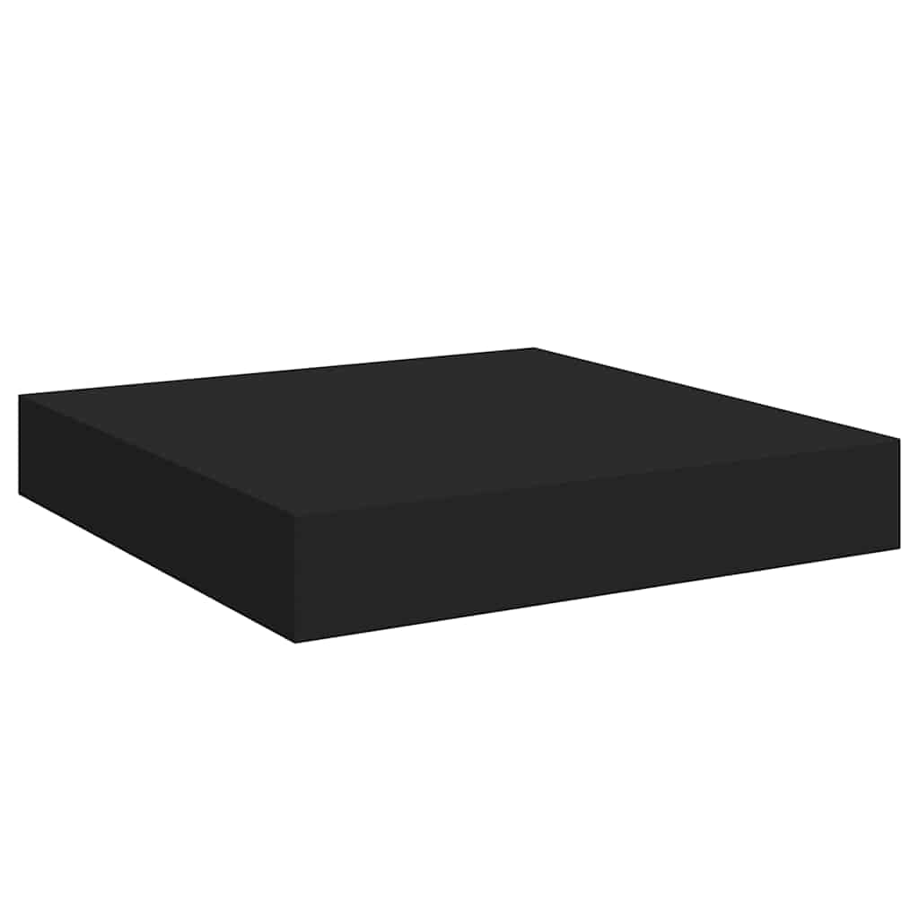 Plutajuće zidne police 4 kom crne 23 x 23,5 x 3,8 cm MDF