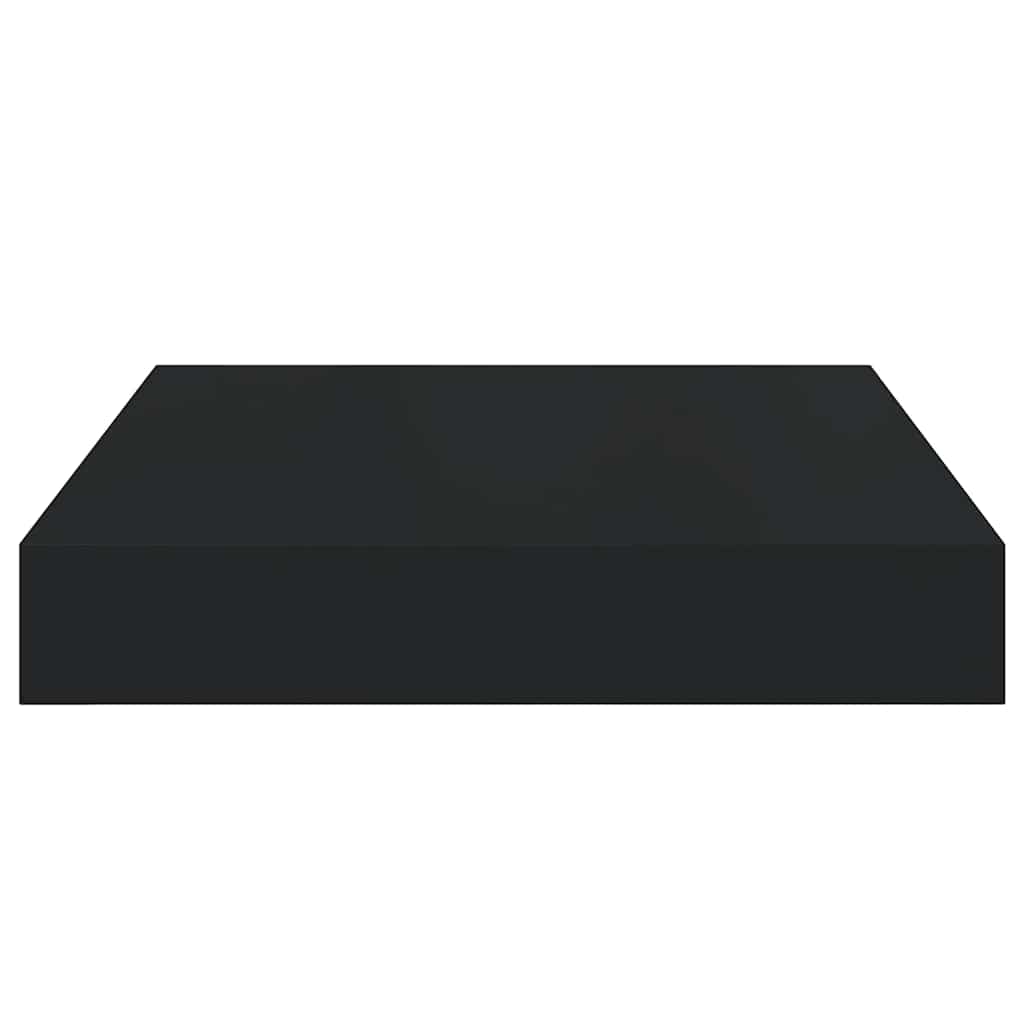 Plutajuće zidne police 4 kom crne 23 x 23,5 x 3,8 cm MDF