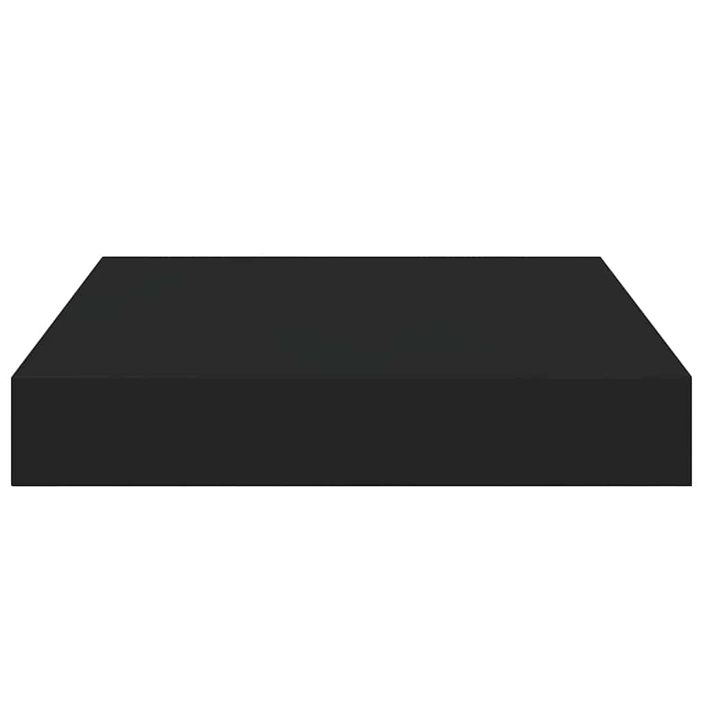 Plutajuće zidne police 4 kom crne 23 x 23,5 x 3,8 cm MDF