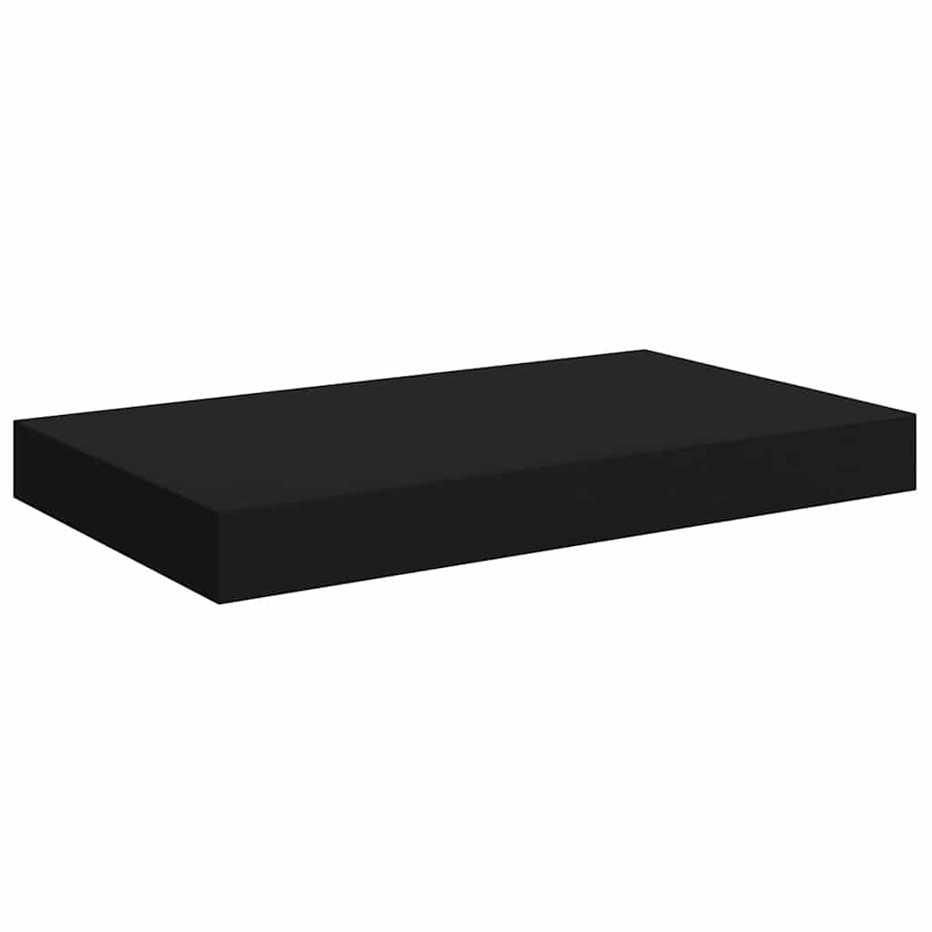 Plutajuće zidne police 4 kom crne 40 x 23 x 3,8 cm MDF