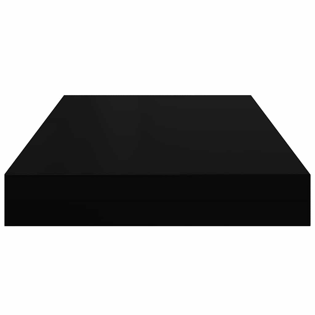 Plutajuće zidne police 4 kom crne 40 x 23 x 3,8 cm MDF