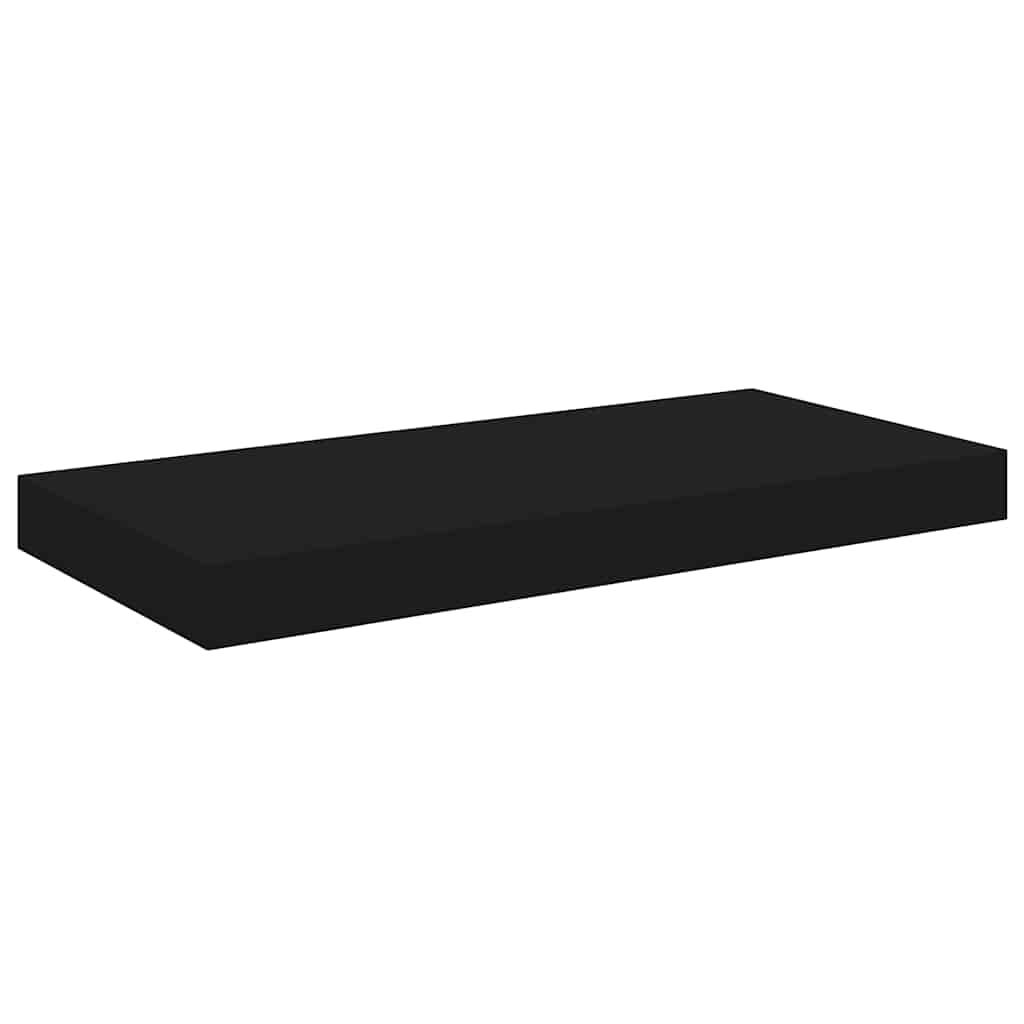 Plutajuće zidne police 4 kom crne 50 x 23 x 3,8 cm MDF