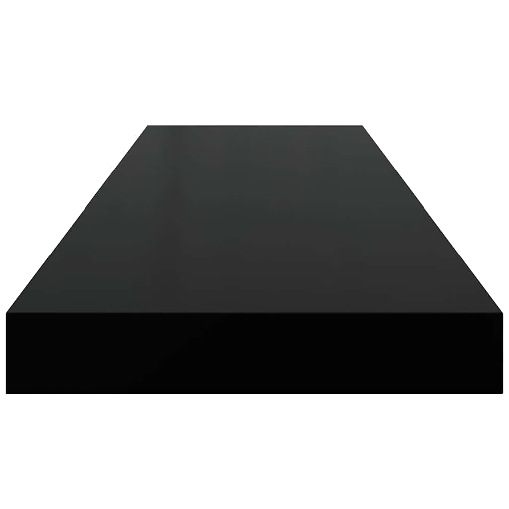 Plutajuće zidne police 4 kom crne 80 x 23,5 x 3,8 cm MDF
