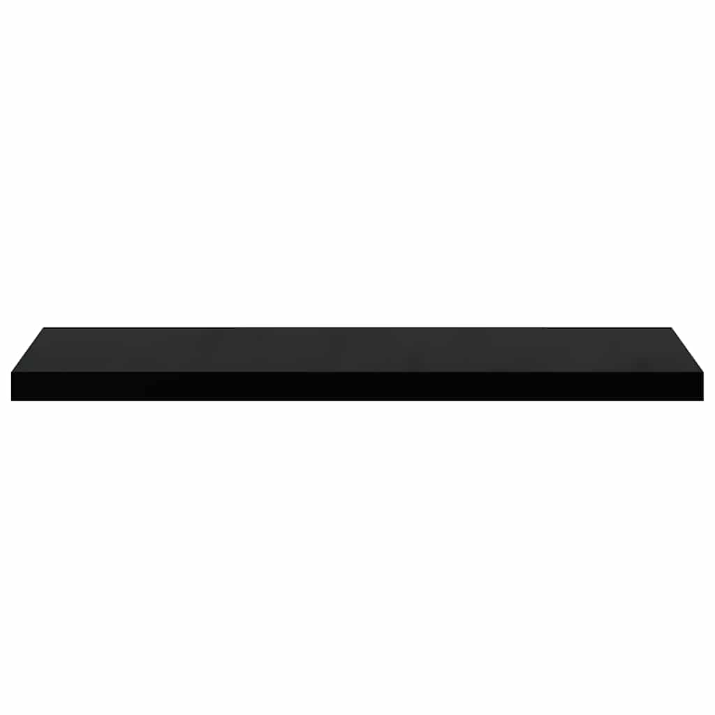 Plutajuće zidne police 4 kom crne 90 x 23,5 x 3,8 cm MDF
