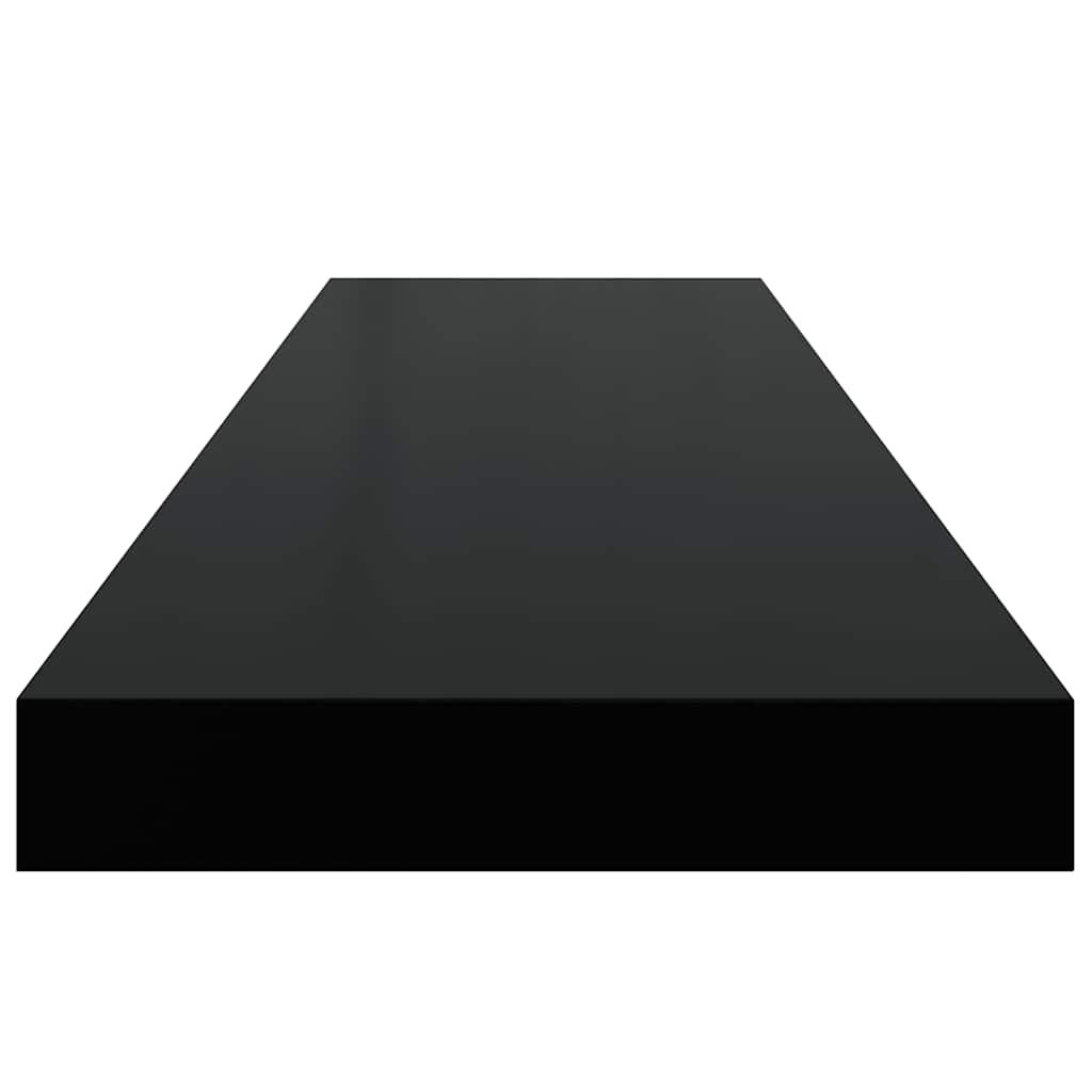 Plutajuće zidne police 4 kom crne 90 x 23,5 x 3,8 cm MDF