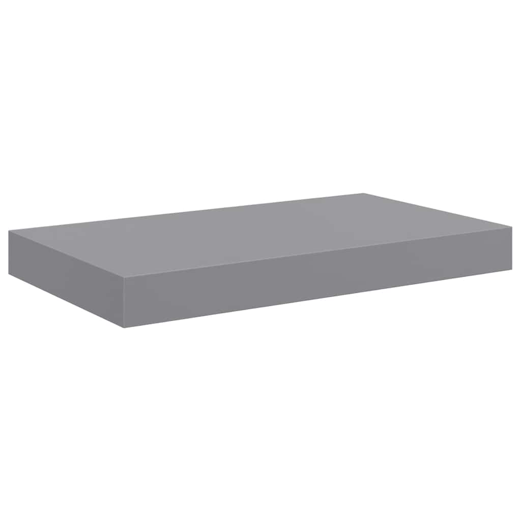 Plutajuće zidne police 4 kom sive 40 x 23 x 3,8 cm MDF