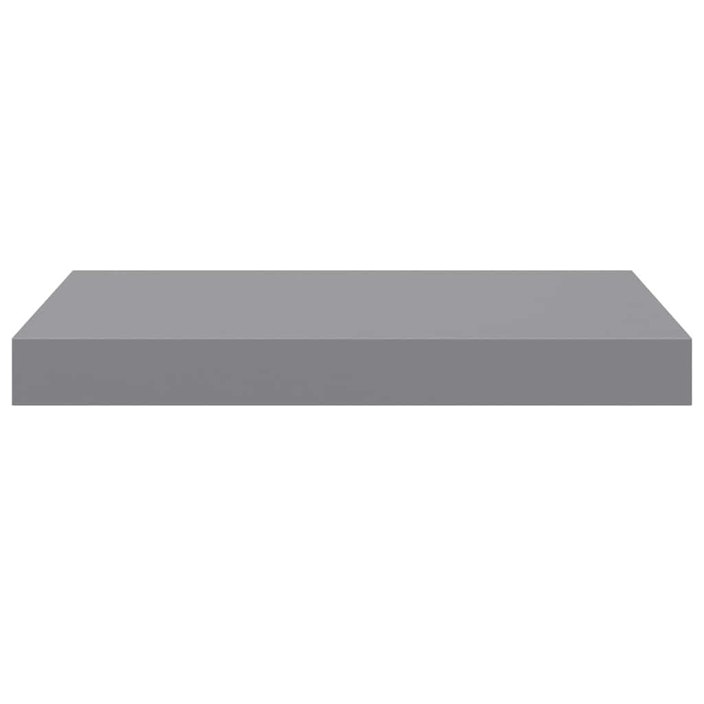 Plutajuće zidne police 4 kom sive 40 x 23 x 3,8 cm MDF