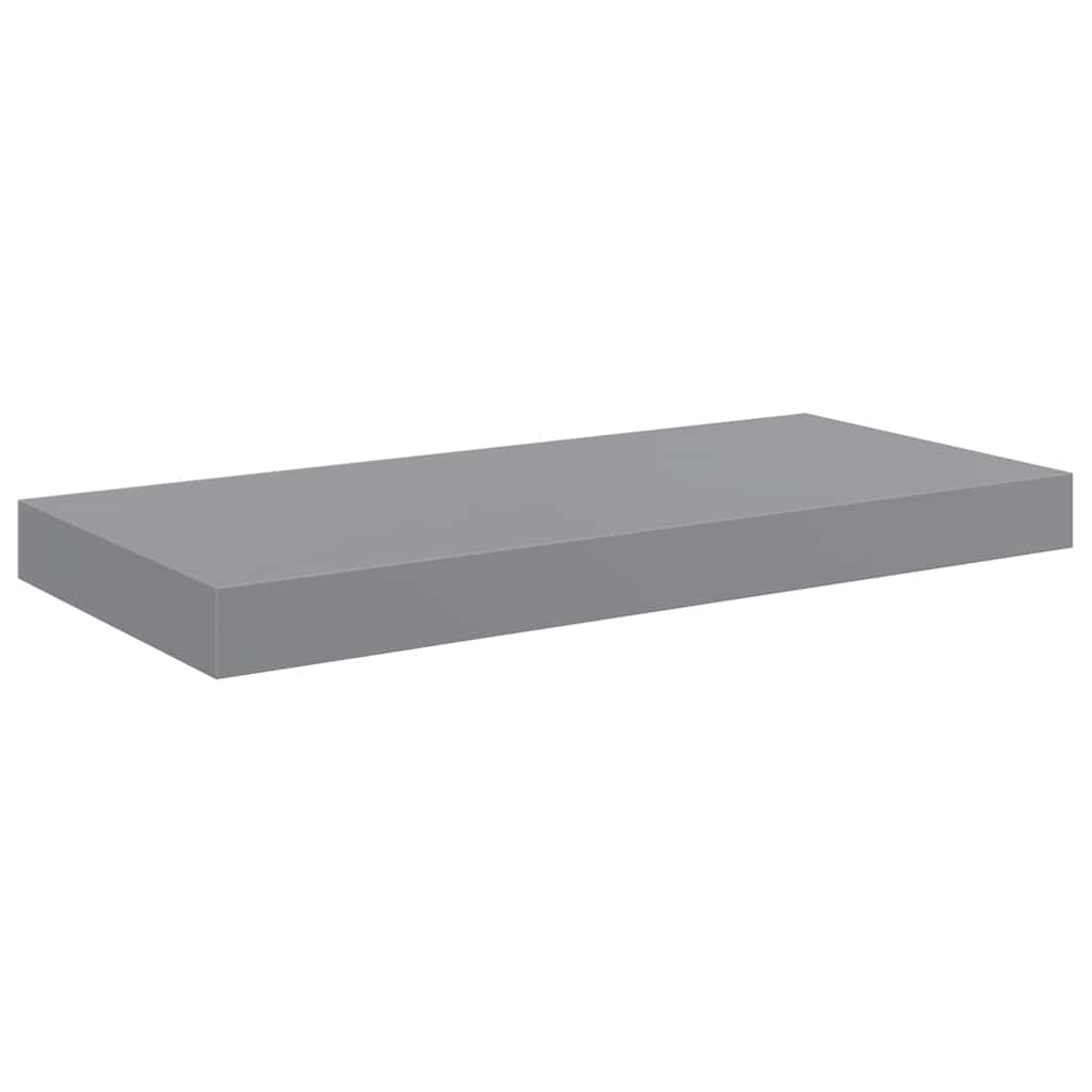 Plutajuće zidne police 4 kom sive 50 x 23 x 3,8 cm MDF