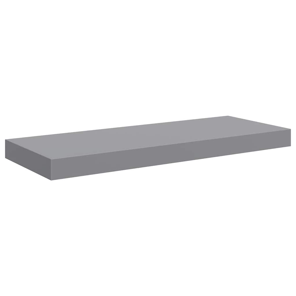 Plutajuća zidna polica siva 60 x 23,5 x 3,8 cm MDF