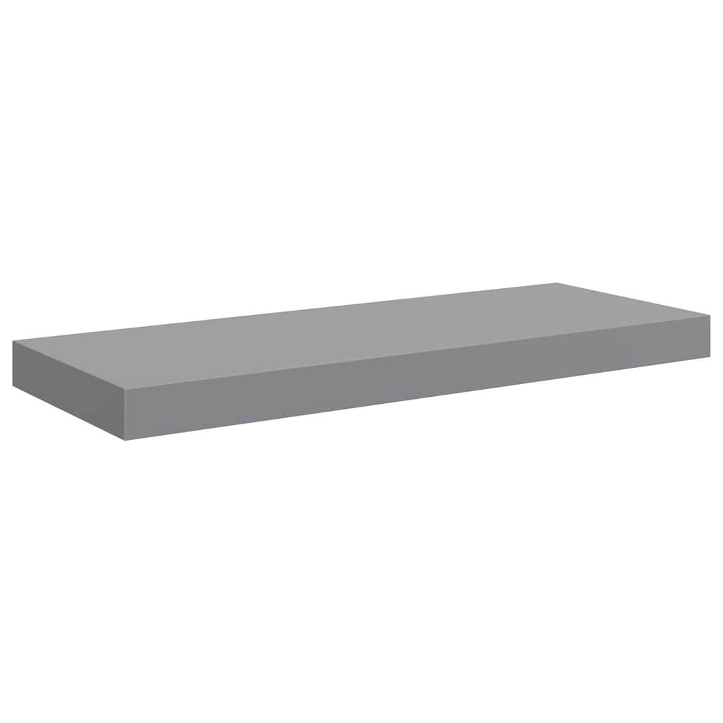 Plutajuće zidne police 4 kom sive 60 x 23,5 x 3,8 cm MDF